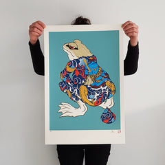 JEE SALAYERO "Shitting Tattoo Frog" Screen Print