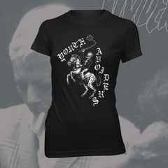 YOUTH AVOIDERS "Chevalier" Women black Tshirt